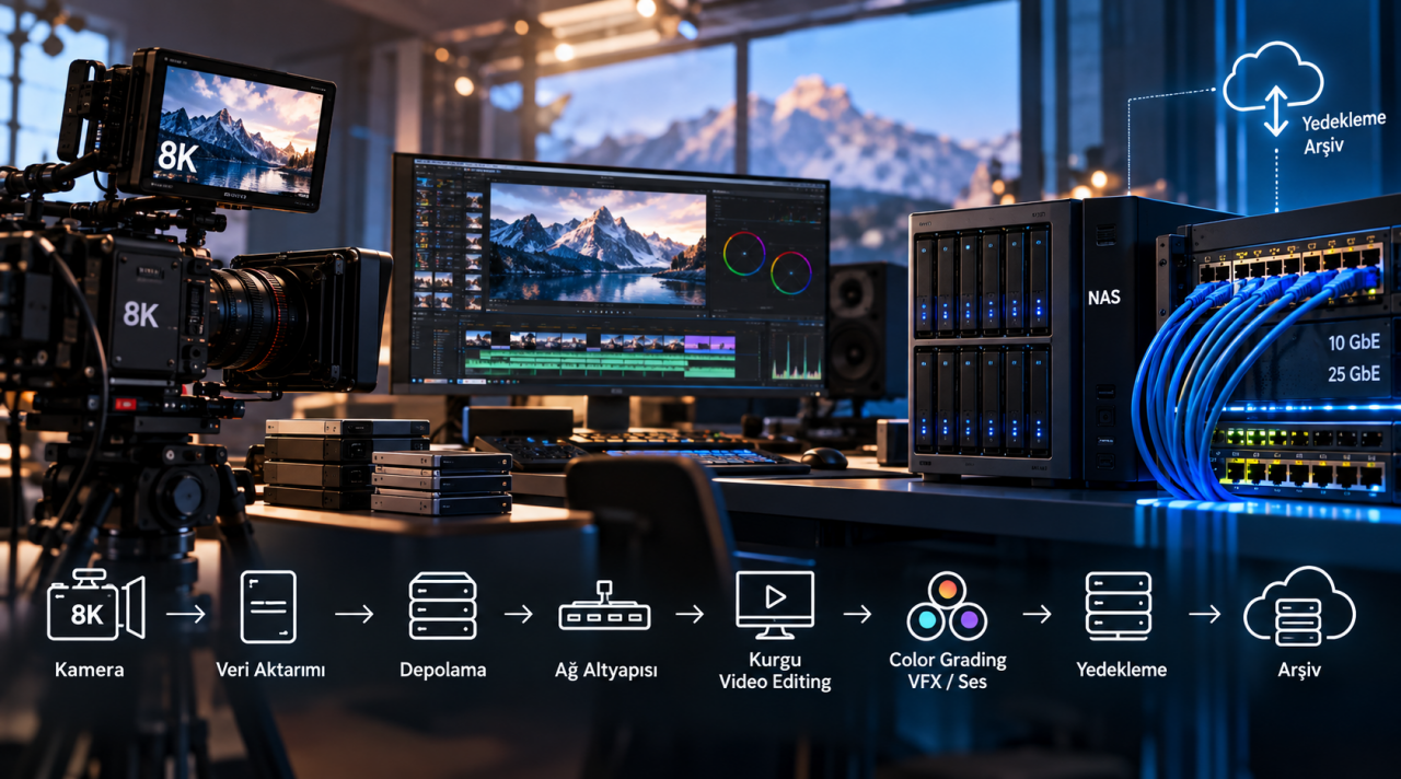 8K Video Prodüksiyon İçin Depolama ve Ağ Altyapısı Nasıl Olmalı?