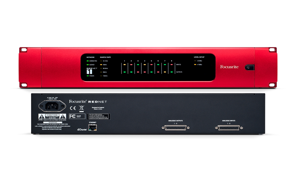 Focusrite Pro RedNet 1 - 18x8 Analog I/O Dante Arabirimi