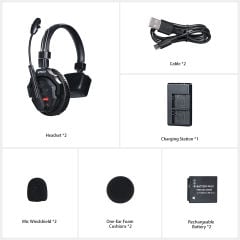 Synco X-Talk X2 Wireless Intercom Tek Kulaklı Kulaklık (2'li Set)