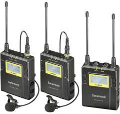 Saramonic UwMic9 Kit2 RX9 + TX9 + TX9 - 2Verici + 1 Alıcı Kablosuz Yaka Mikrofonu
