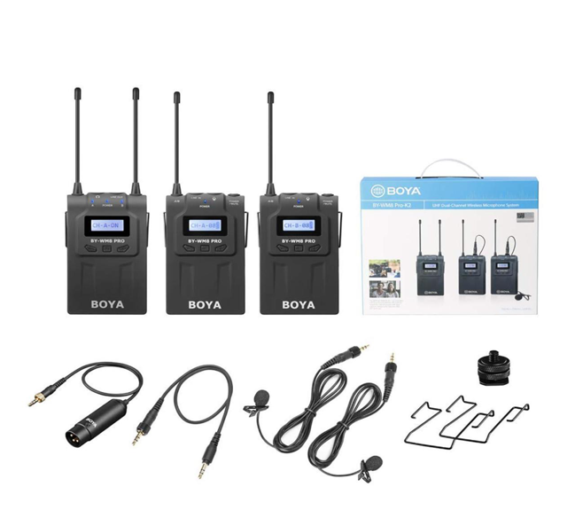 Boya BY-WM8 Pro Kit-2 Pro. İkili Kablosuz Mikrofon
