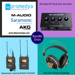 Profesyonel Ses Çözümleri Tek Pakette (Saramonic + M-Track - AKG Bundle)