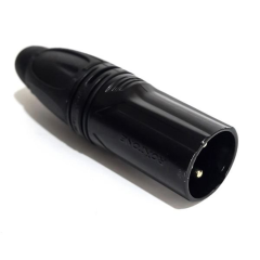 Roxtone RX-J514 - 3 Pin Erkek XLR Audio Konnektör (Siyah)