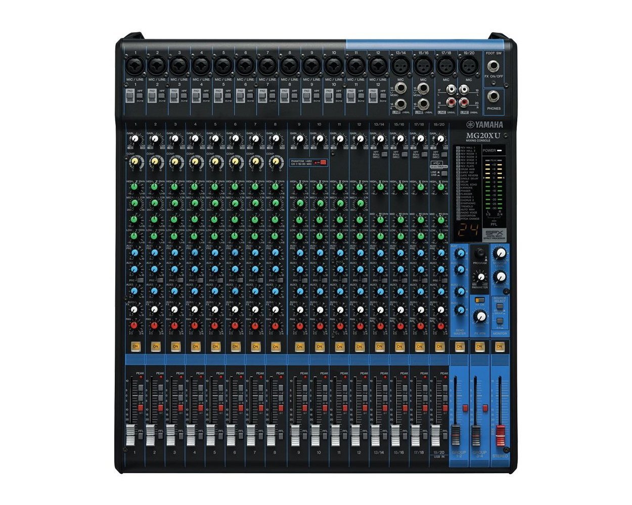 Yamaha MG20XU - USB Mixer with 20 Channel Effects